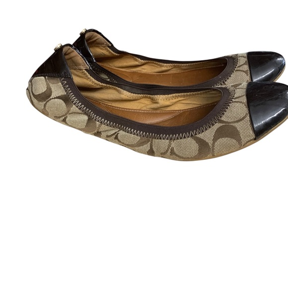 COACH Signature Jacquard Cap-Toe Flats – Women’s Size 9.5 - Picture 2 of 7